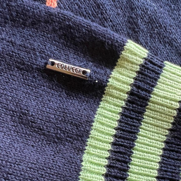 Vintage Carlo Colucci Knit Cardigan Sweater Men’s L Abstract Stripes Designer - Picture 5 of 11